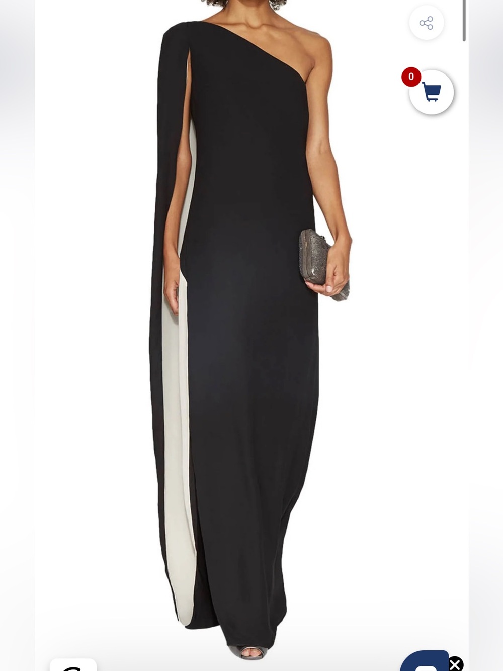 Halston Heritage One-Shoulder Grecian Cape Gown